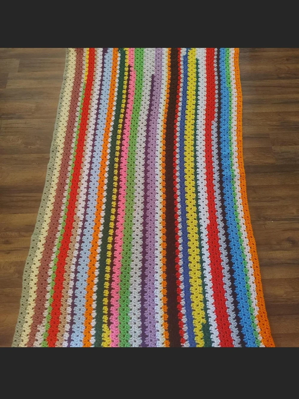 Handmade Multicolor Crochet Throw Blanket